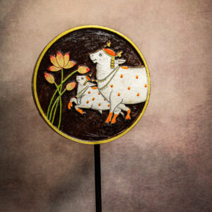 Kamadhenu Lotus Wooden Artwork