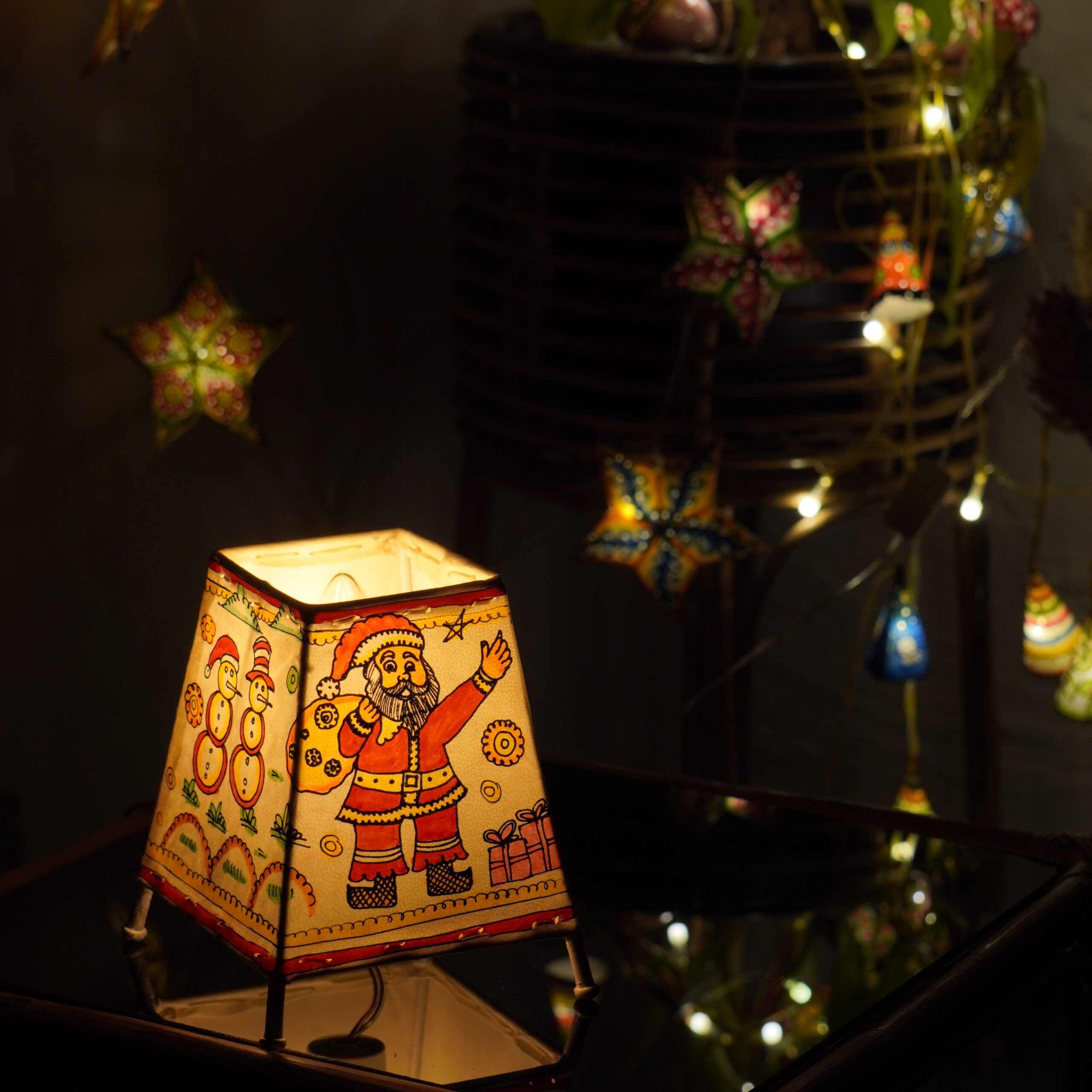 6 -inch hand-painted leather Christmas lamp - Image 4