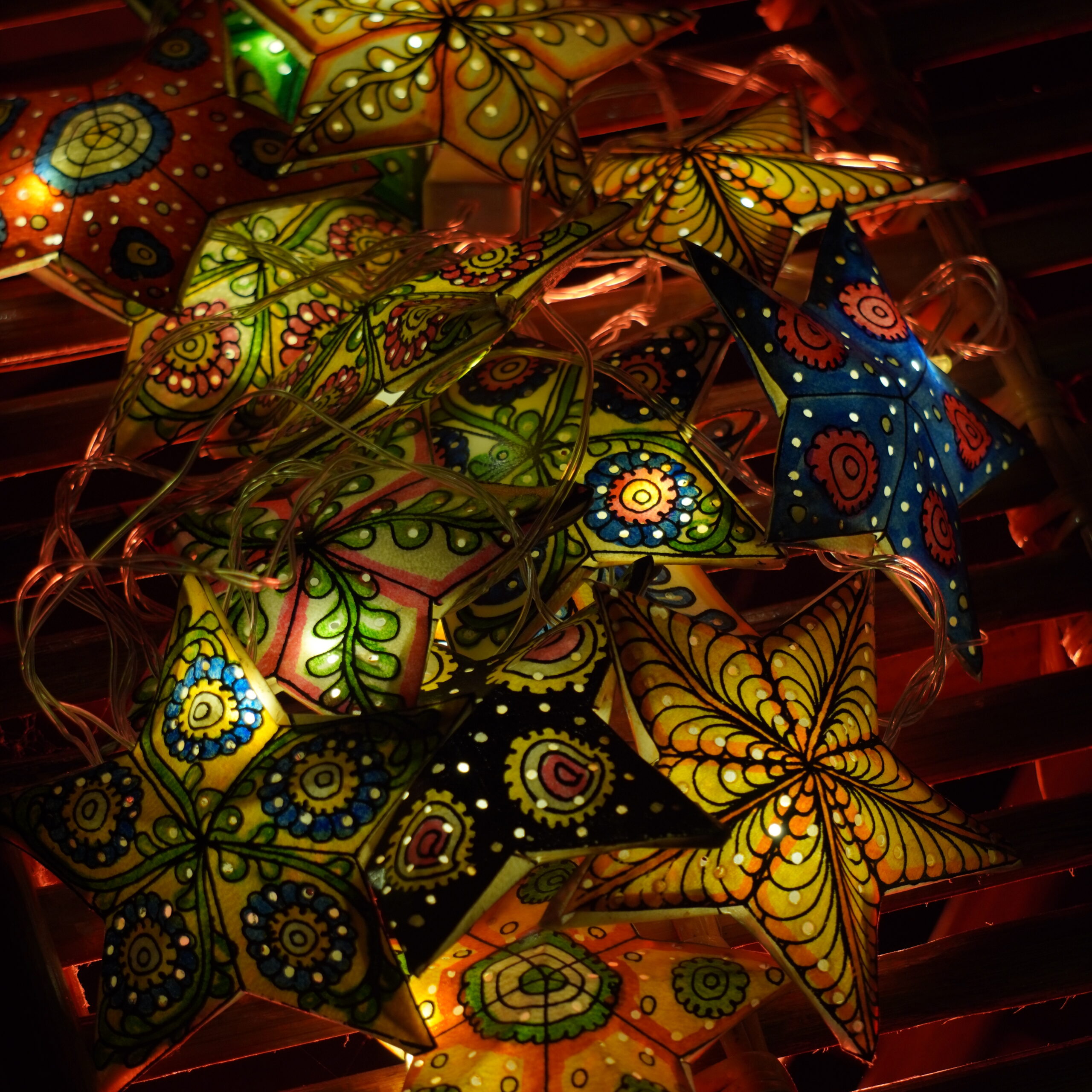 Hand-Painted Starry Night Lights. - Image 3