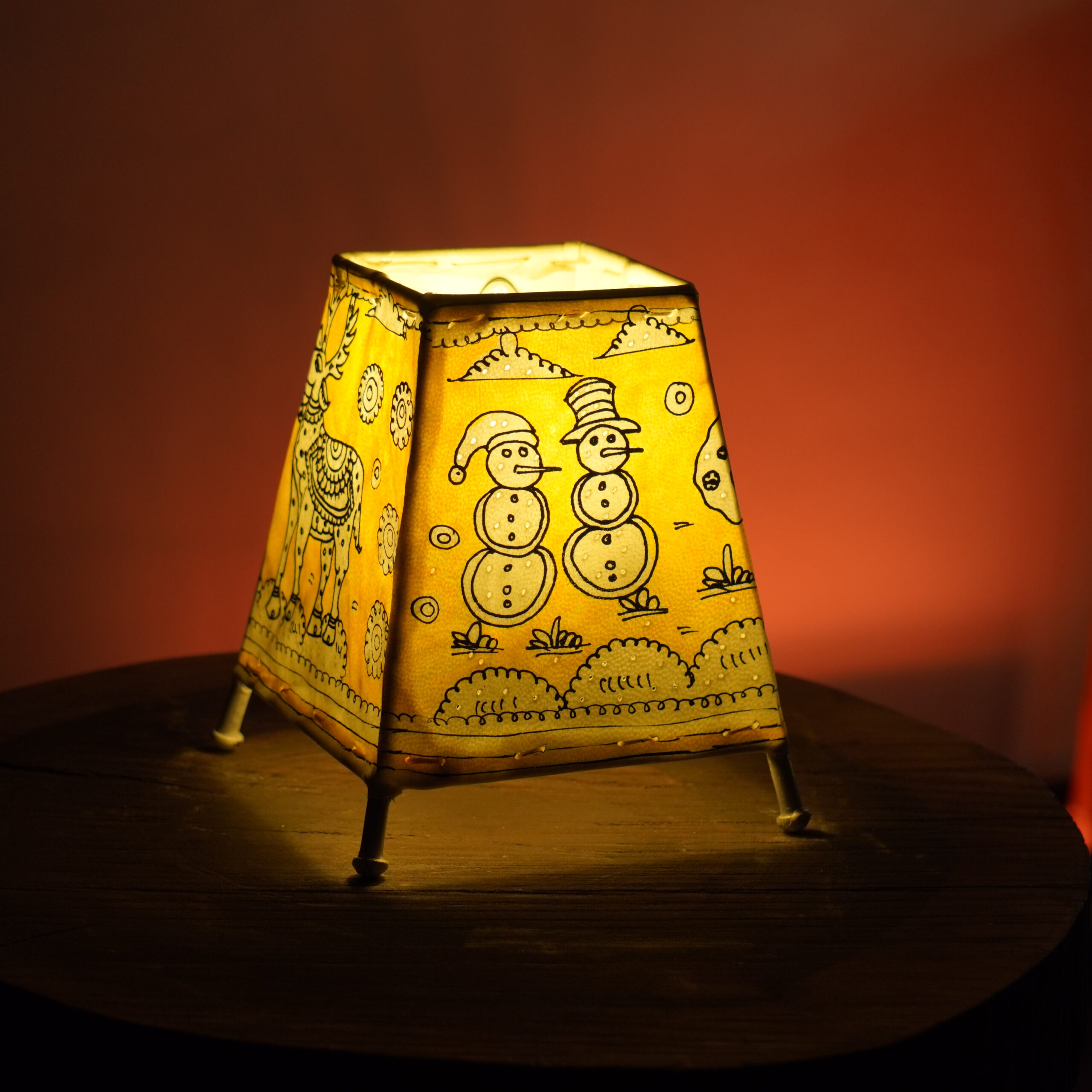 6 -inch hand-painted leather Christmas lamp - Image 2