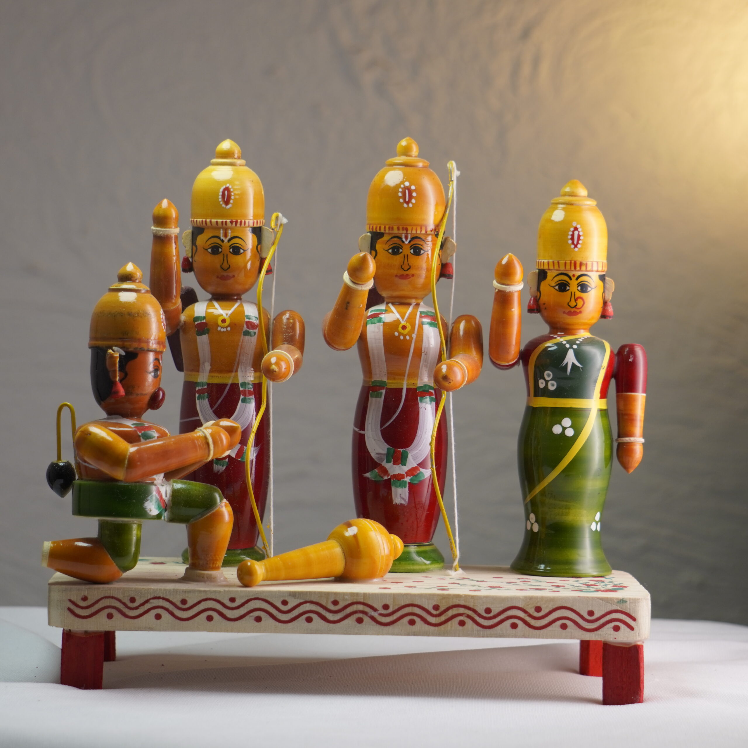 Handcrafted Kondapalli Ram Darbar Set