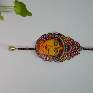 Hand-Painted Artisan Leather Wall Hanging